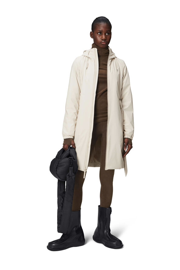 Rains Lohja Long Insulated Curve Jacket W3T2 Dune