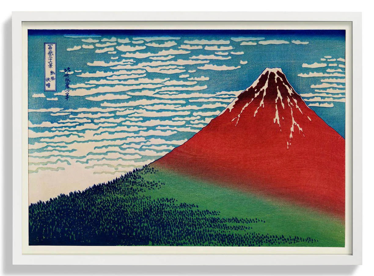 Der rote Berg Fuji von Katsushika Hokusai