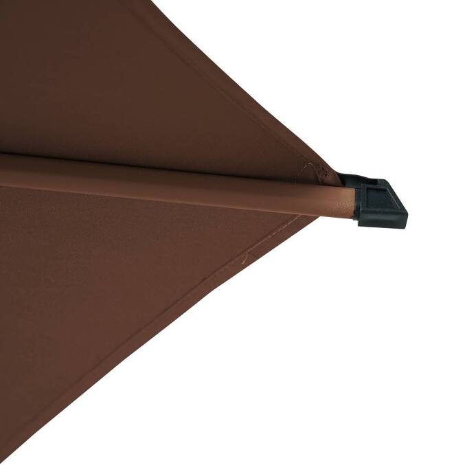 Parasol droit rectangulaire inclinable LOOMPA Acajou