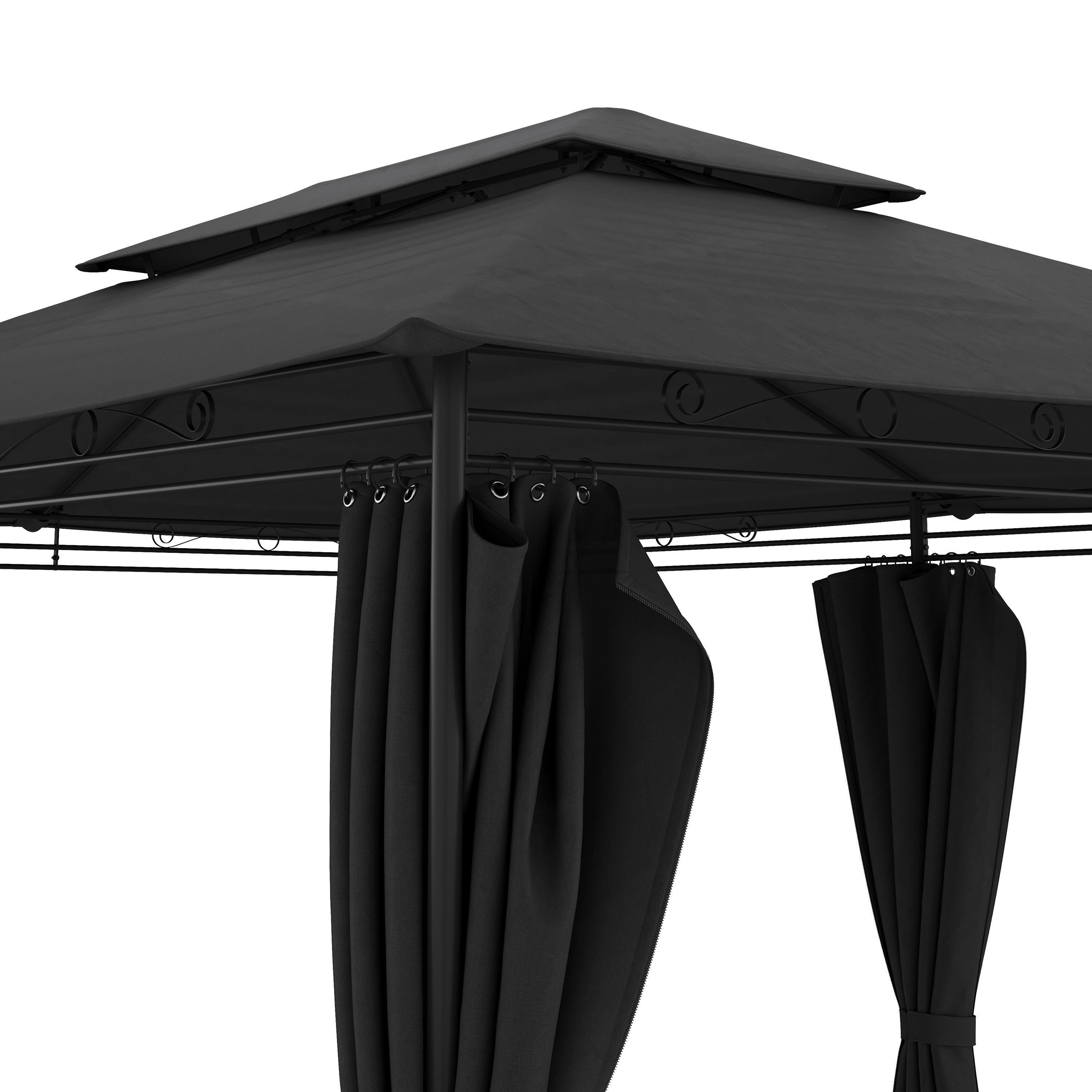 Gartenpavillon AMALIE 4 x 3 m anthrazit