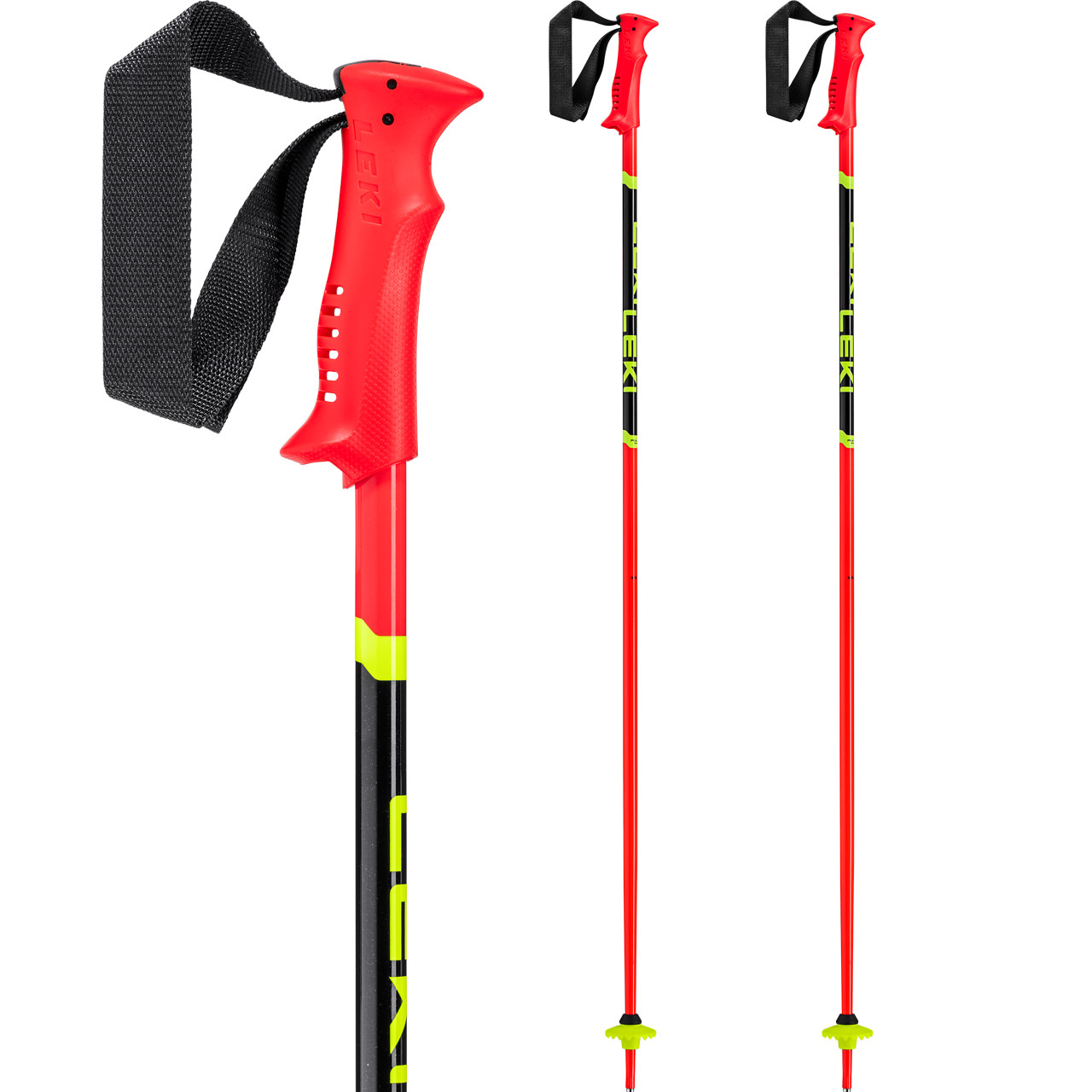 Leki Racing Kids bright red/black/neonyellow | Leki Alpin Skistöcke | Leki | L | MARKEN | XSPO