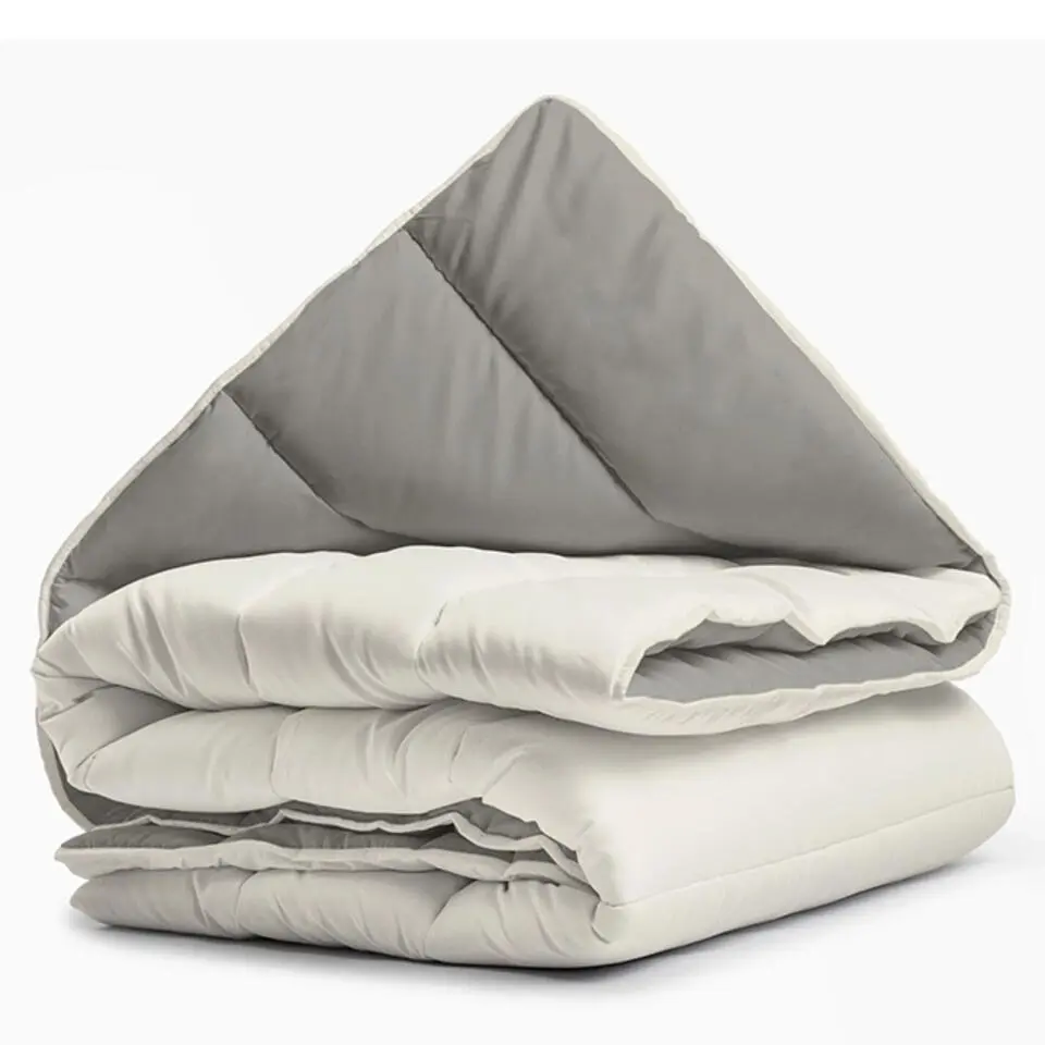 Dekbed zonder Overtrek 140x200 – Incl. Kussenslopen – Wasbaar – Crème/Kaki