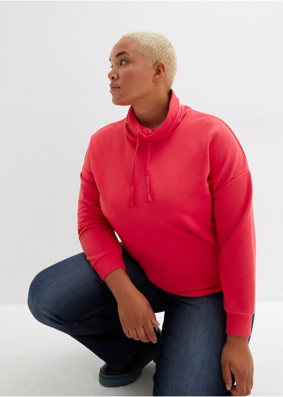 Sweat-shirt avec grand col
