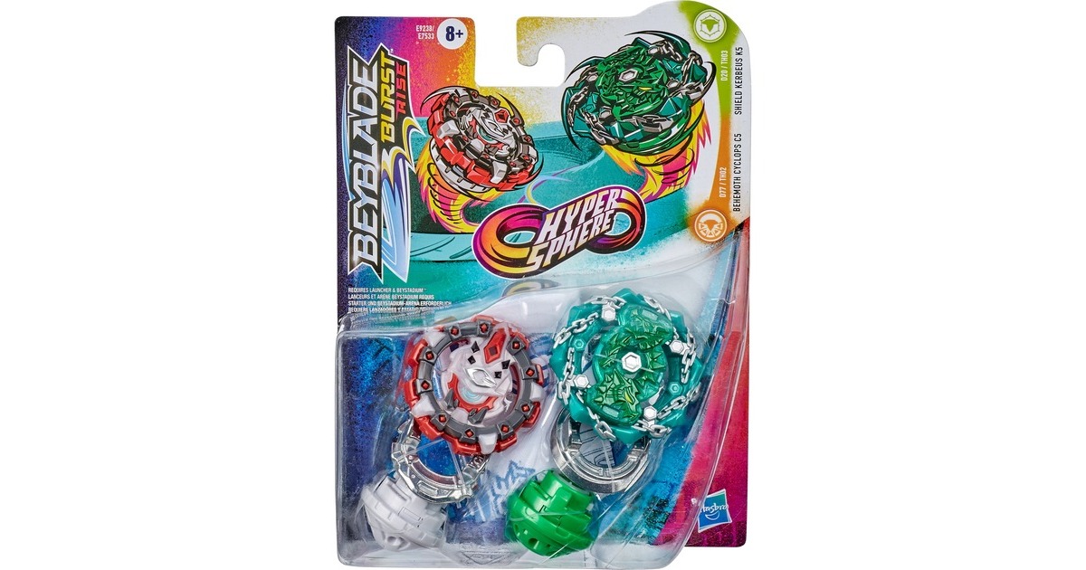 HasbroBeyblade Burst - Rise Hypersphere Dual Pack - Behemoth Cyclops C5 & Shield Kerbeus K5 Behendigheidsspel