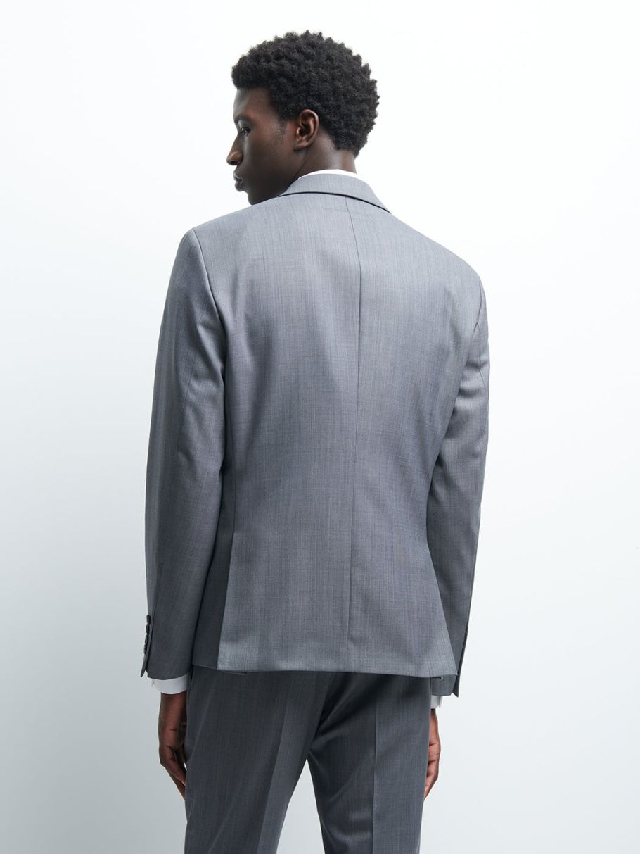 Veste coordonnable extra slim en laine