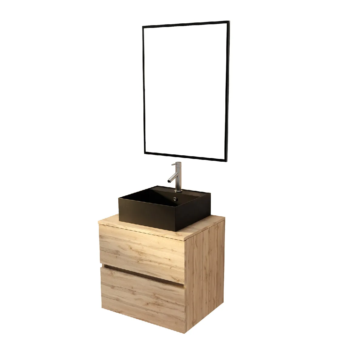 AURLANE TIMBER - Meuble salle de bain 60 cm
