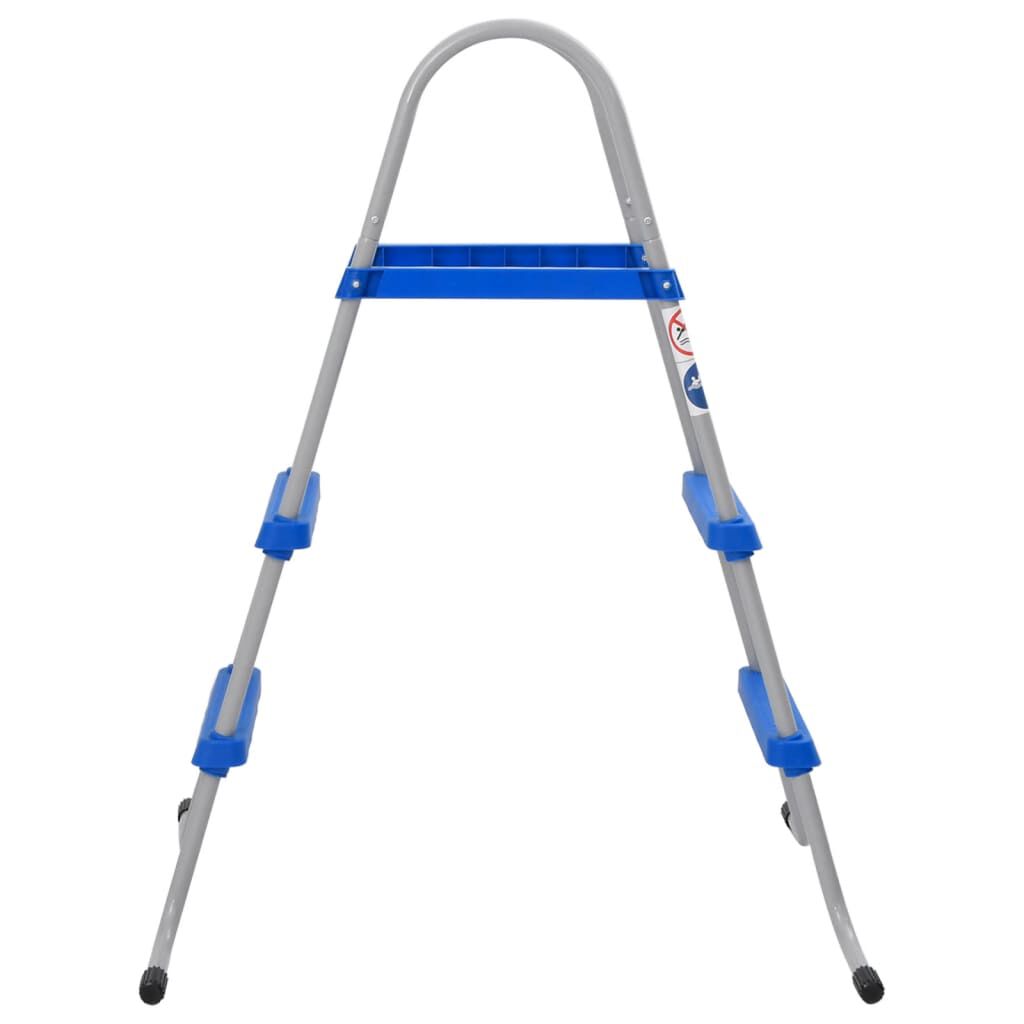 vidaXL Bovengrondse zwembadladder 84 cm staal en kunststof