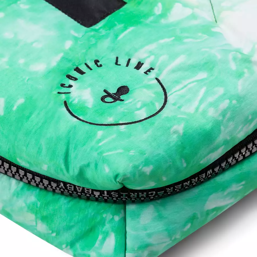 Werner Christ Baby Lammfellfußsack OSLO ICONIC LINE Batik-Grün