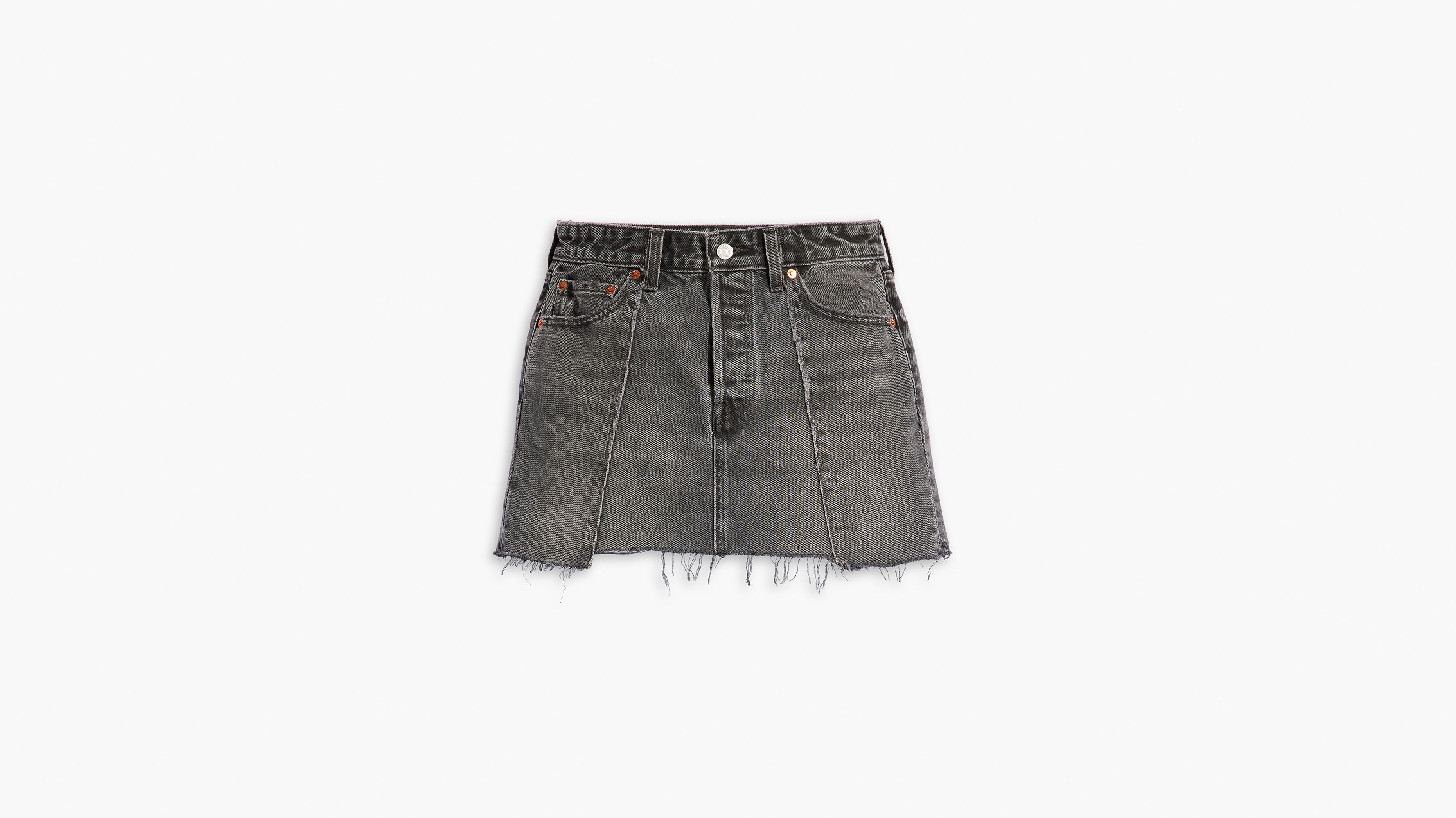 Jupe Icon effilochée - Fifth Dimension Skirt - Noir