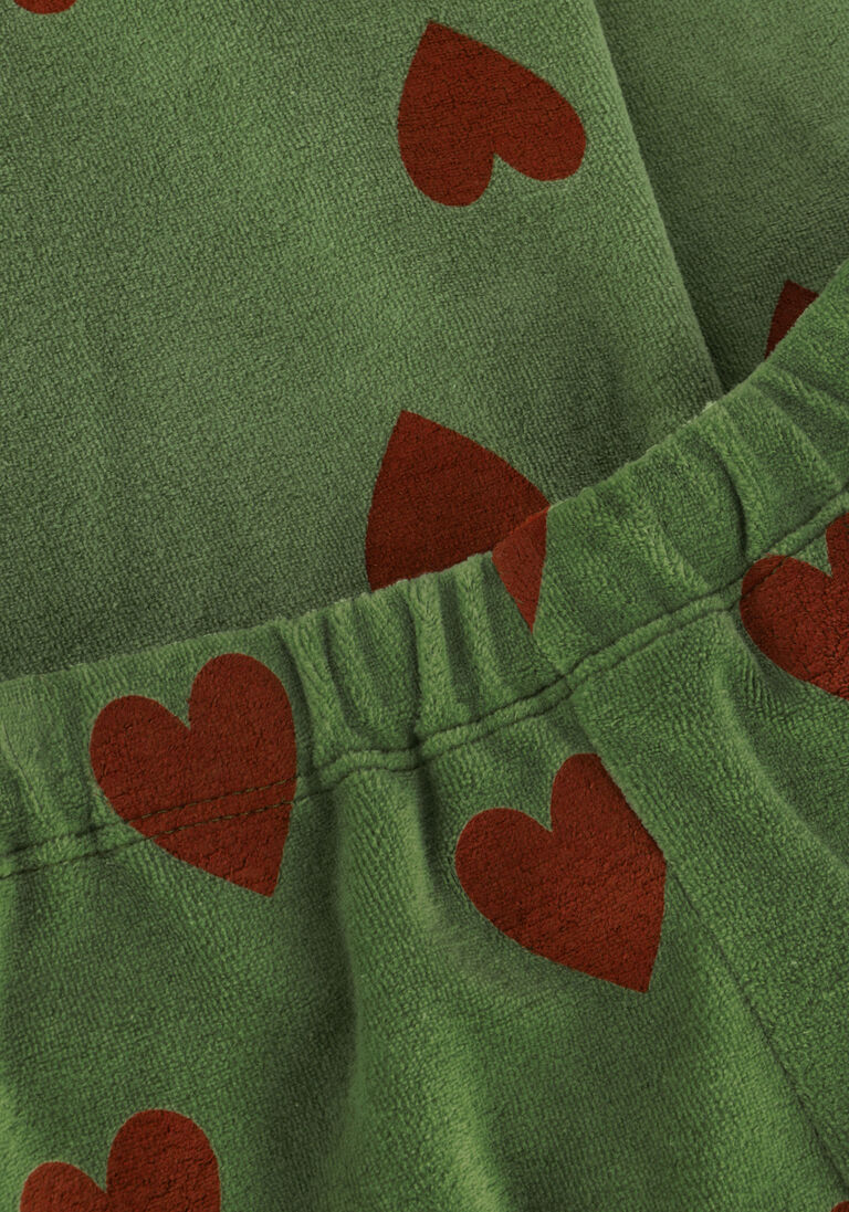 CARLIJNQ groene carlijnq flared broek hearts - flared legging wt. adjustable waistband