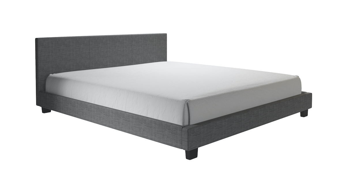 George - Tweepersoonsbed - Stof grijs - 180x200 cm