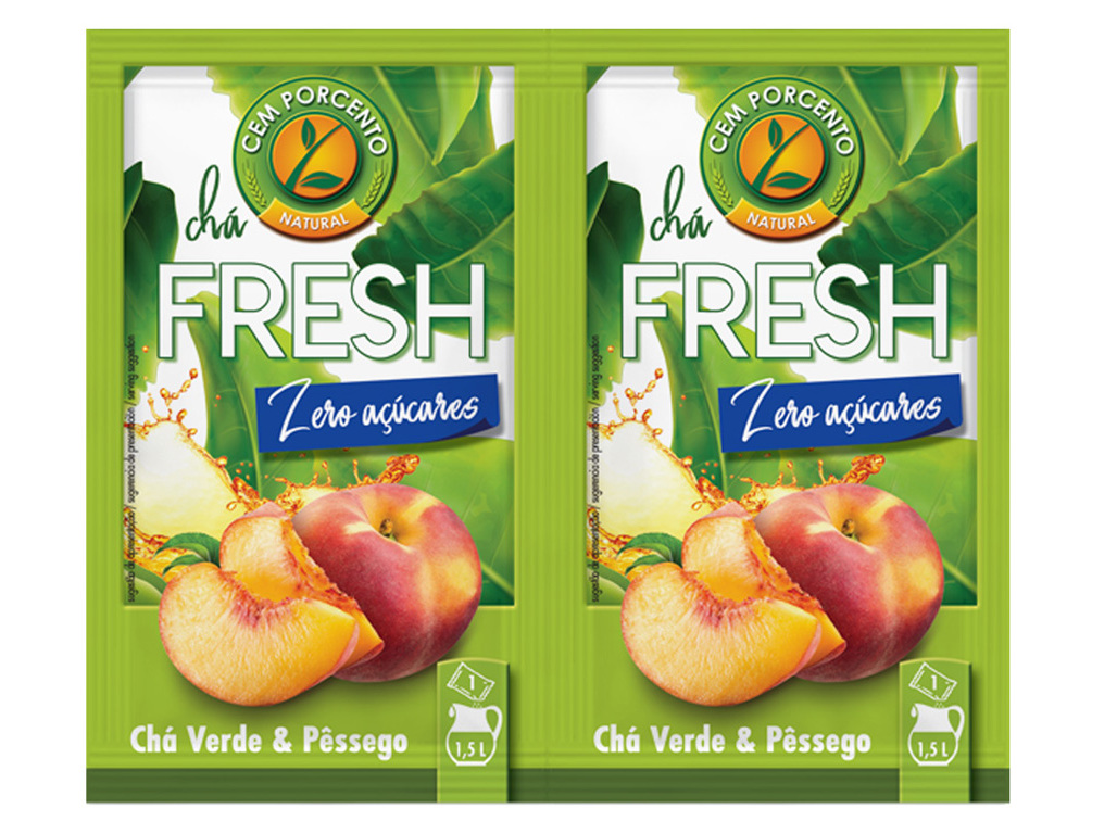 CHÁ CEM PORCENTO FRESH PÊSSEGO SOLÚVEL 2X9G