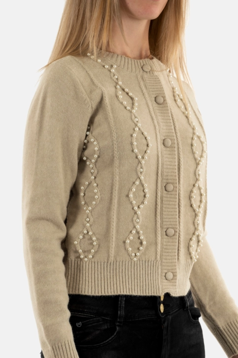 Gilets cardigans yes zee m069 ib00 0245 sabbia