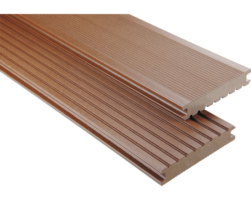 Konsta WPC terrasplank Masivo massief profiel mat 26x145 mm (per meter vanaf 1,00 m tot max. 6,00 m) bruin