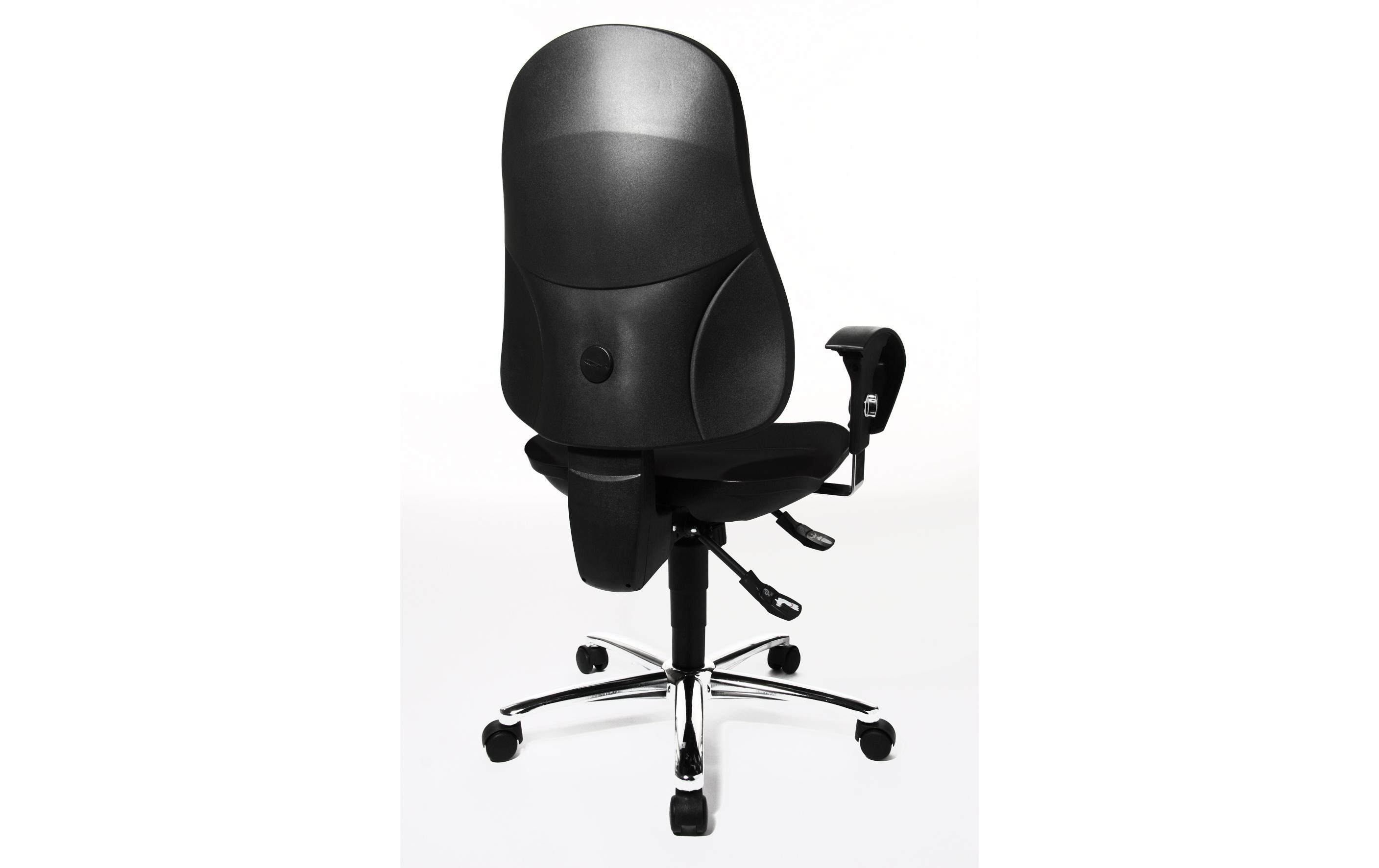 Bürostuhl Support Syncro Deluxe, Schwarz<br>Bequemer Bandscheiben-Drehstuhl