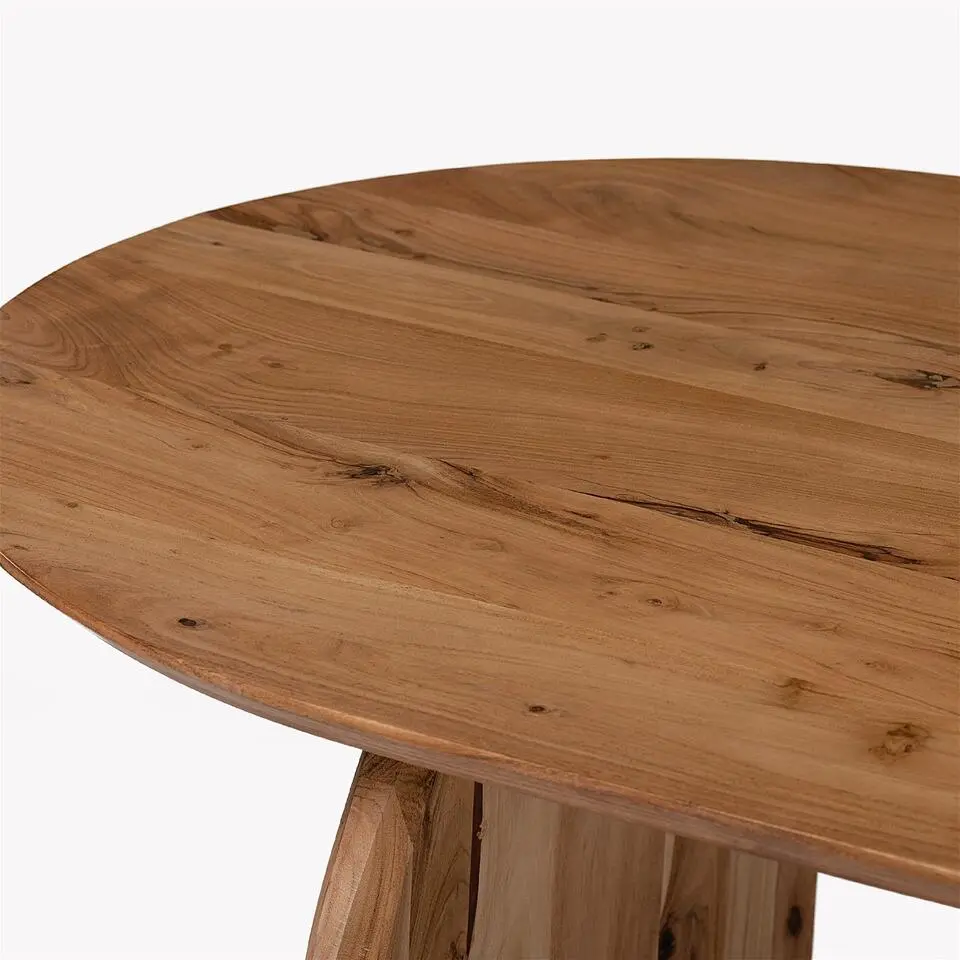 Eettafel Ovaal 200cm - Naturel - Mangohout - Eettafel Daan