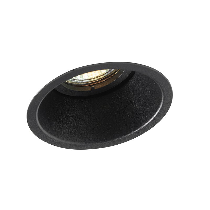 Inbouwspot, zwart, draai- en kantelbaar - aluminium