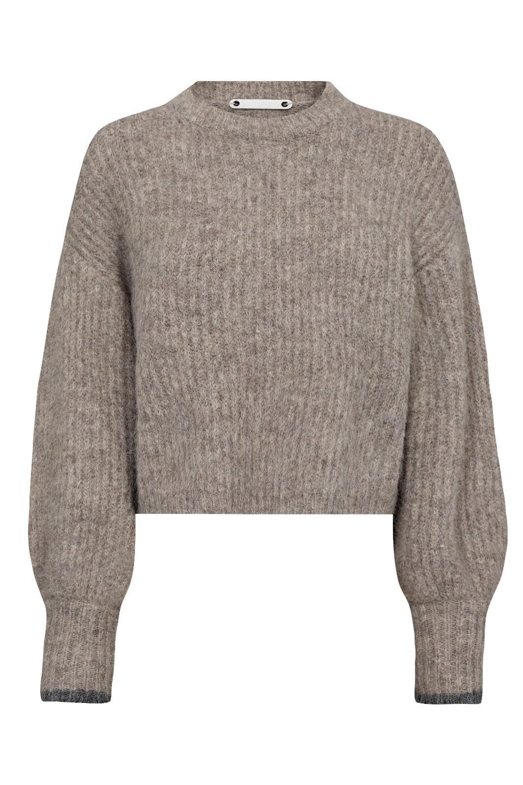 Co´Couture Coraliecc Crop Rib O-Knit 32140 154 walnut
