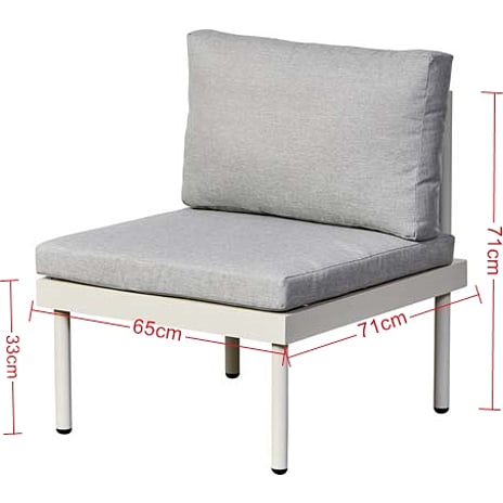Pesaro lounge sofamodul - sandy grey