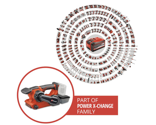 Einhell Power X-Change TP-BS 18/457 Li Brushless accubandschuurmachine, zonder accu en lader