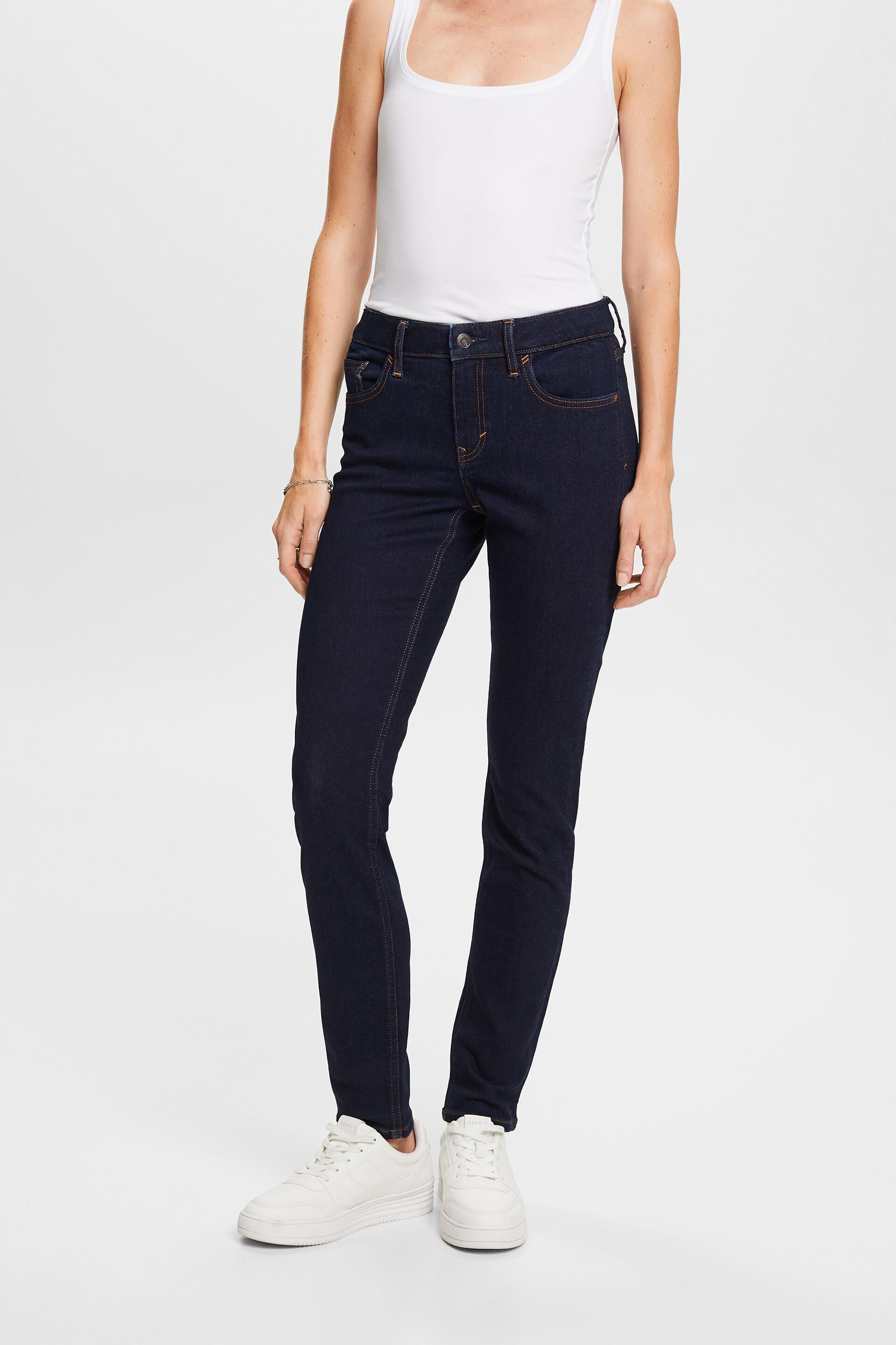 En matière recyclée : jean stretch de coupe Slim Fit à taille mi-haute