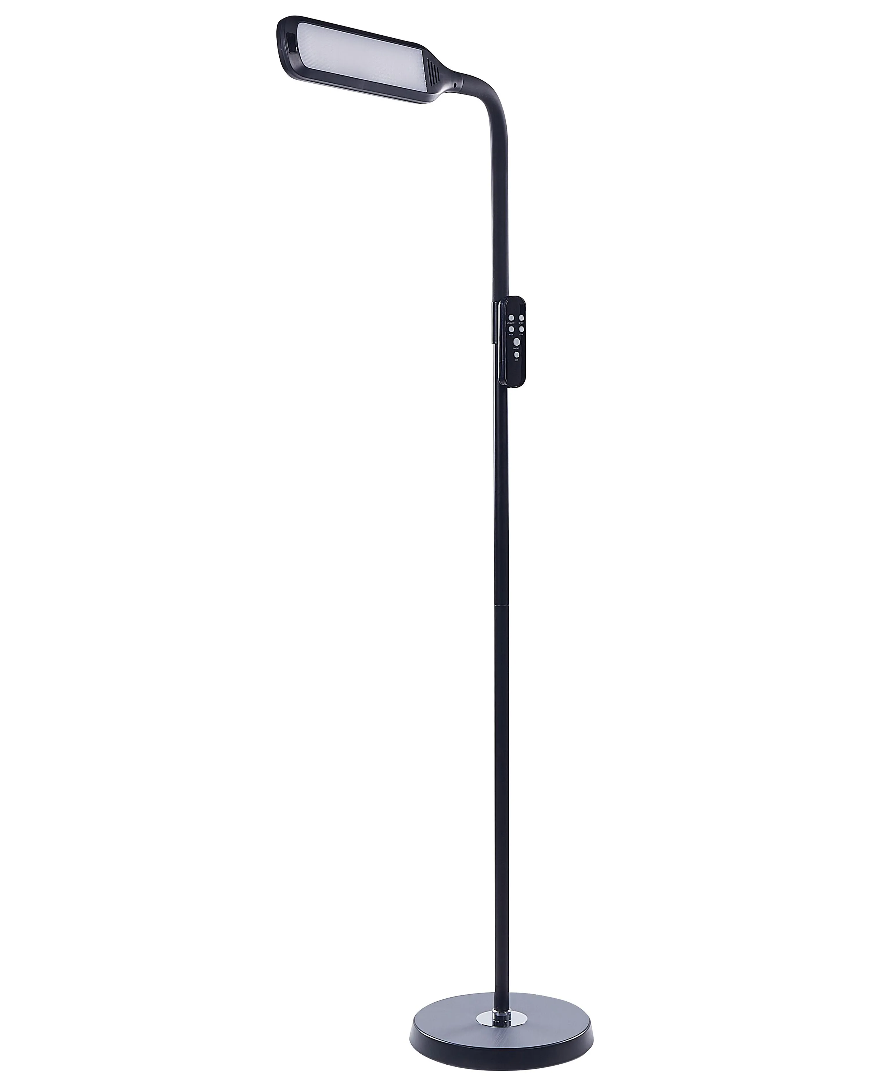 LED staande lamp ARIES met afstandsbediening met dimmer Metaal Zwart