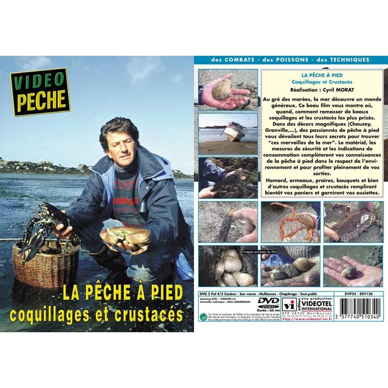 Dvd - La Peche À Pied Coquillages Et Crustaces - Peche En Mer - Video Peche