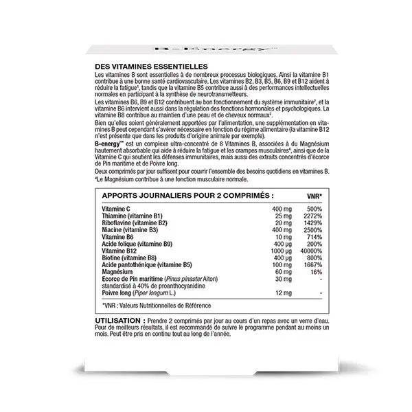 NEW NORDIC B-energy 8 Vitamina B 60 comprimidos