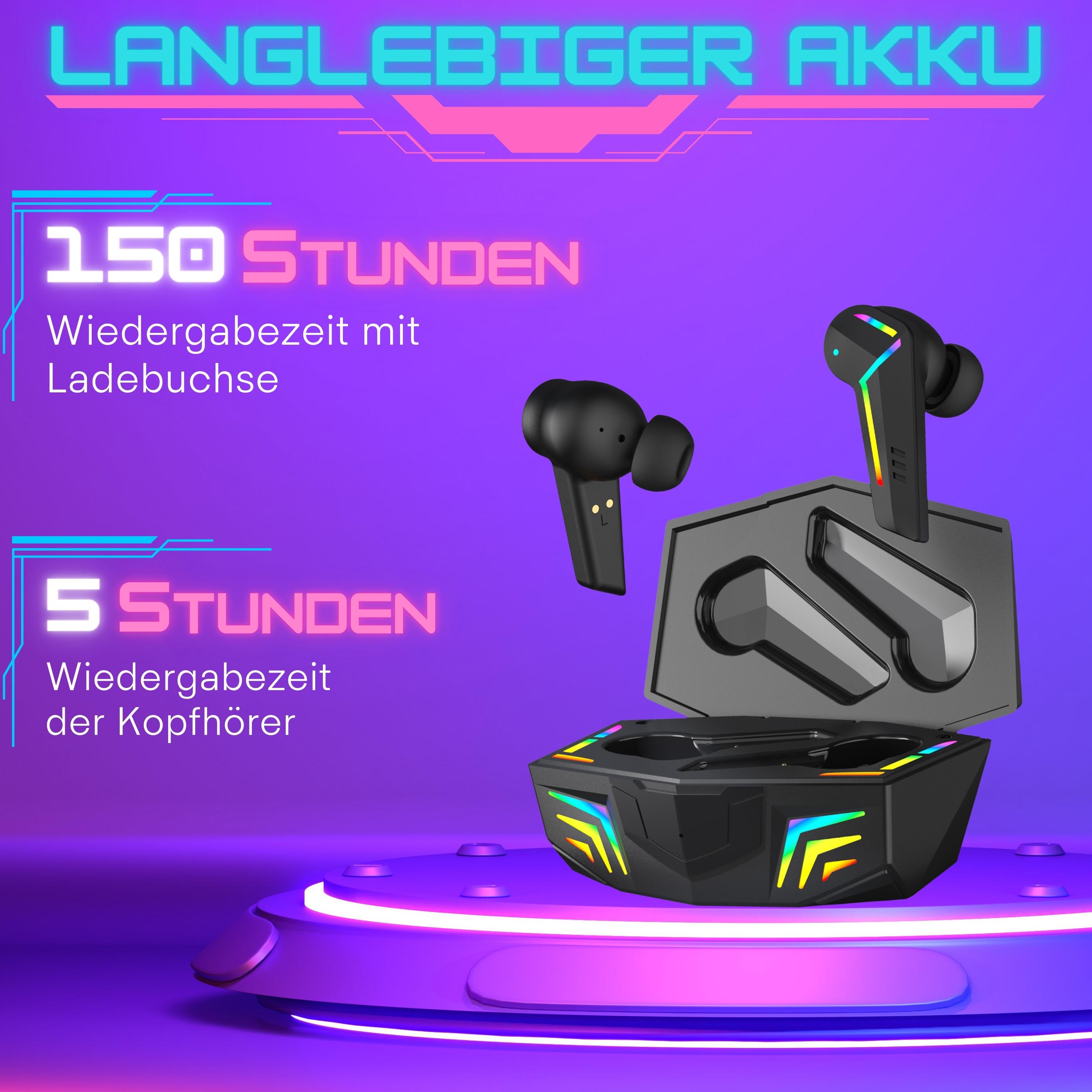 Cyberlux In Ear RGB Bluetooth Gaming Kopfhörer 150h Akkulaufzeit