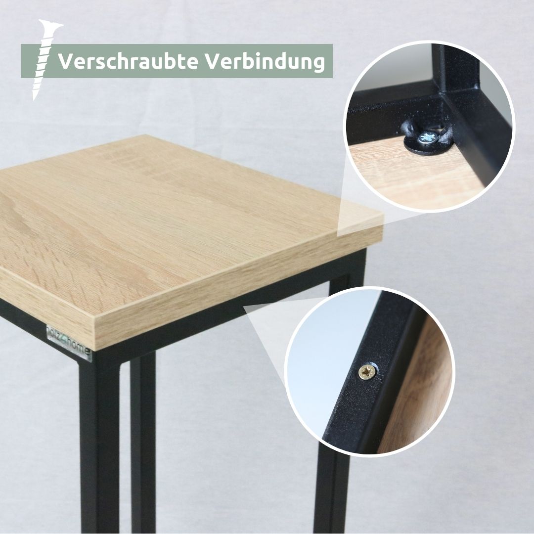 holz4home® Blumenständer | Dekoständer Sonoma Eiche | 50 cm