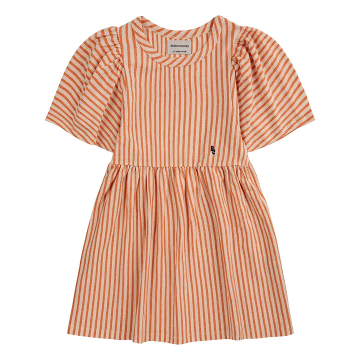 Bobo Choses Robe Coton Bio Rayée | Orange