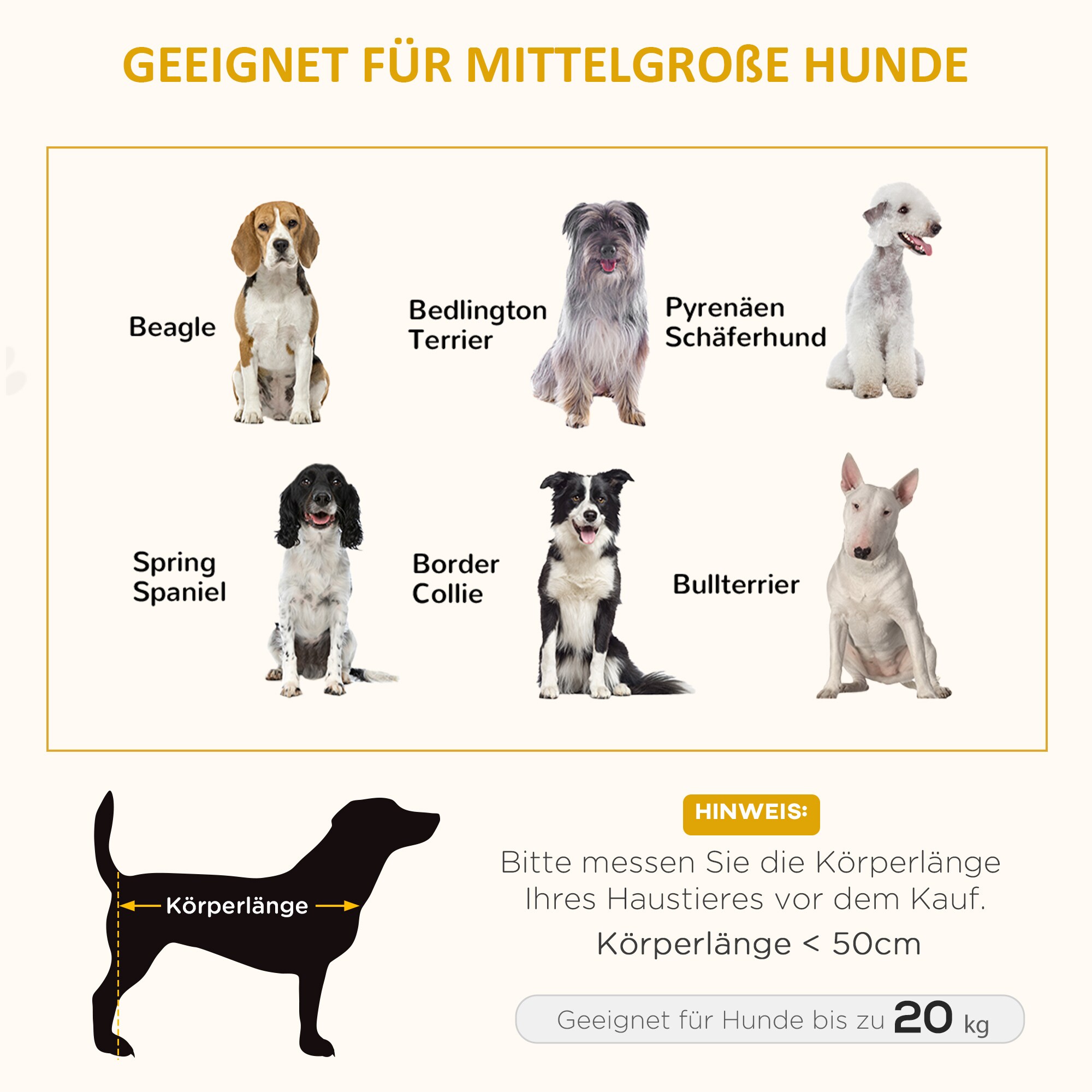 PawHut Hundebett mit Kissen bunt 90L x 60B x 20H cm