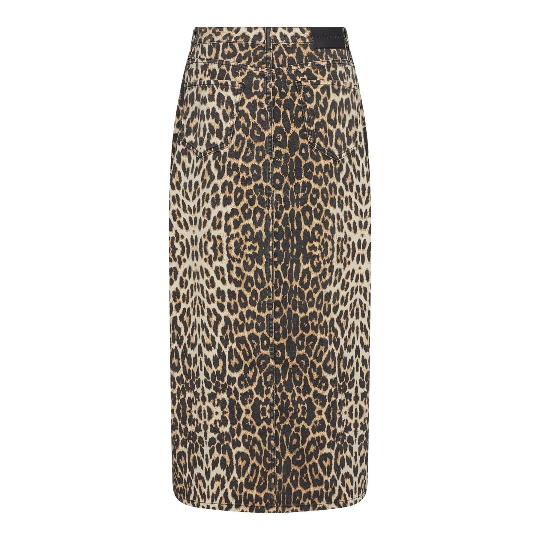 Co´Couture Leocc Denim Slit Skirt 34110 16 khaki