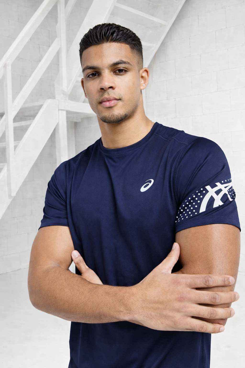 Asics Icon T-Shirt Heren Donkerblauw