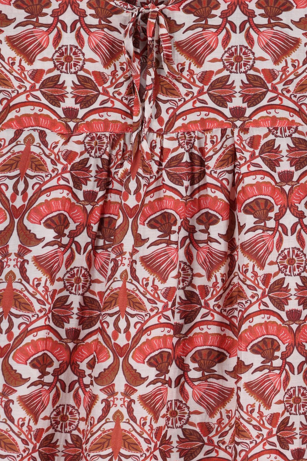 Rode blouse met bloemenprint