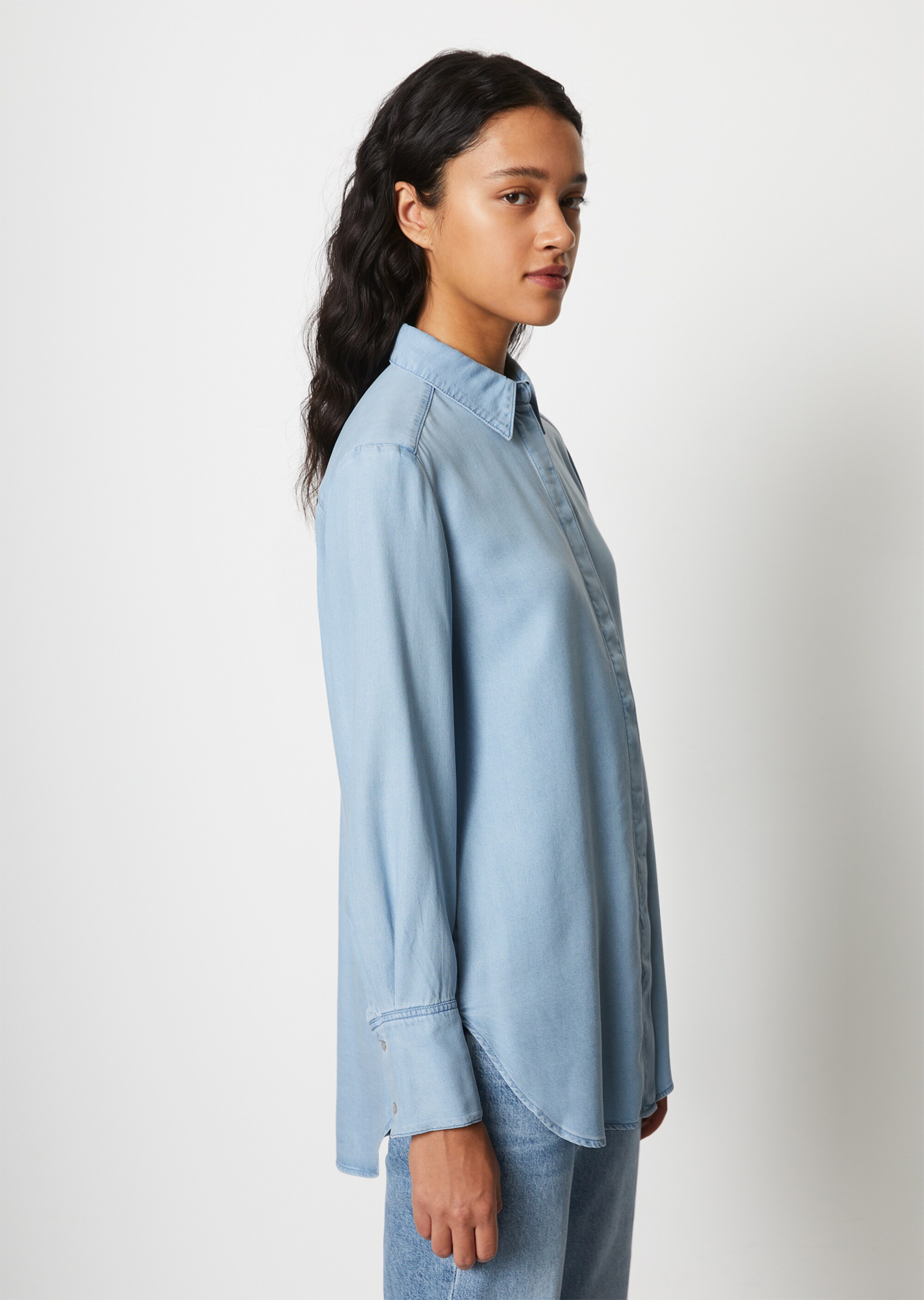 Longbluse regularaus Tencel™