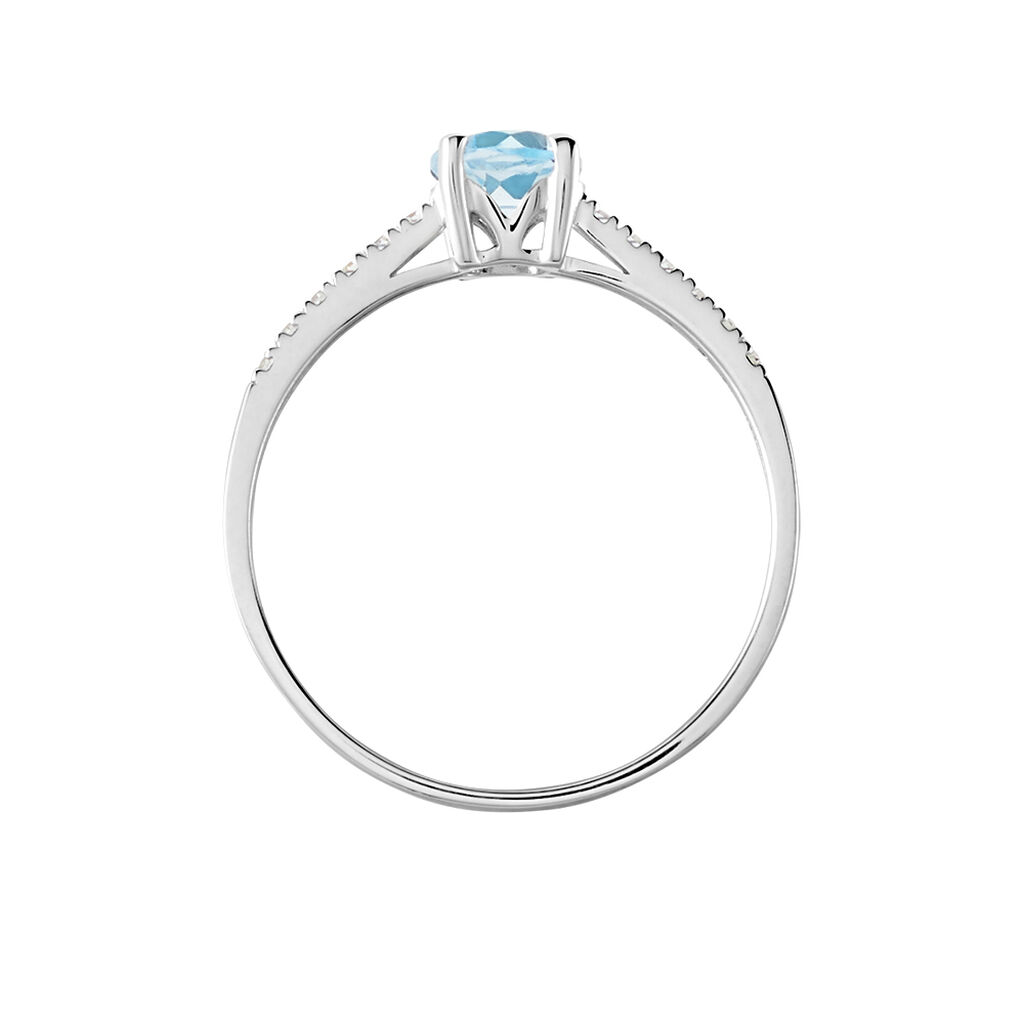 Bague Or Blanc Manon Topaze Oxydes De Zirconium