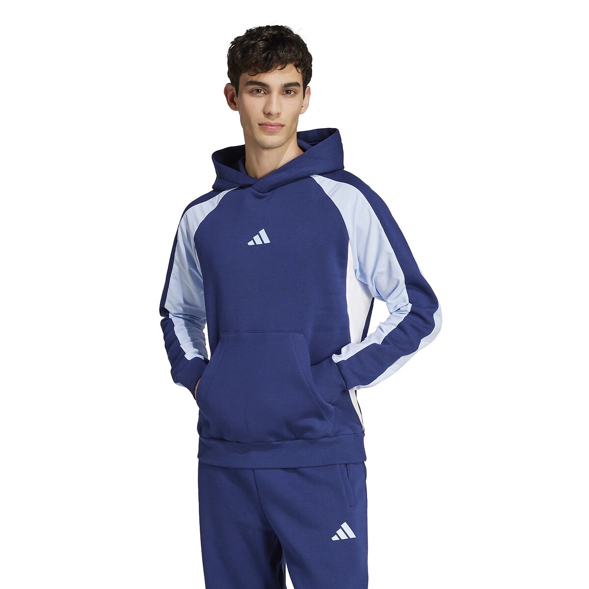 ADIDAS ROUPAS ESPORTIVAS<br>Moletom Essentiel com blocos de cores