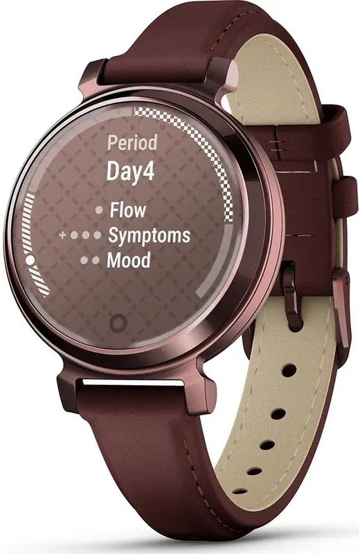 Garmin - Lily 2 - Smartwatch - Bordeaux - Met Mulberry Leren Band