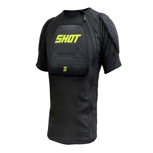 Shot - T-shirt de protection enfant Airlight Kid Noir / Jaune fluo