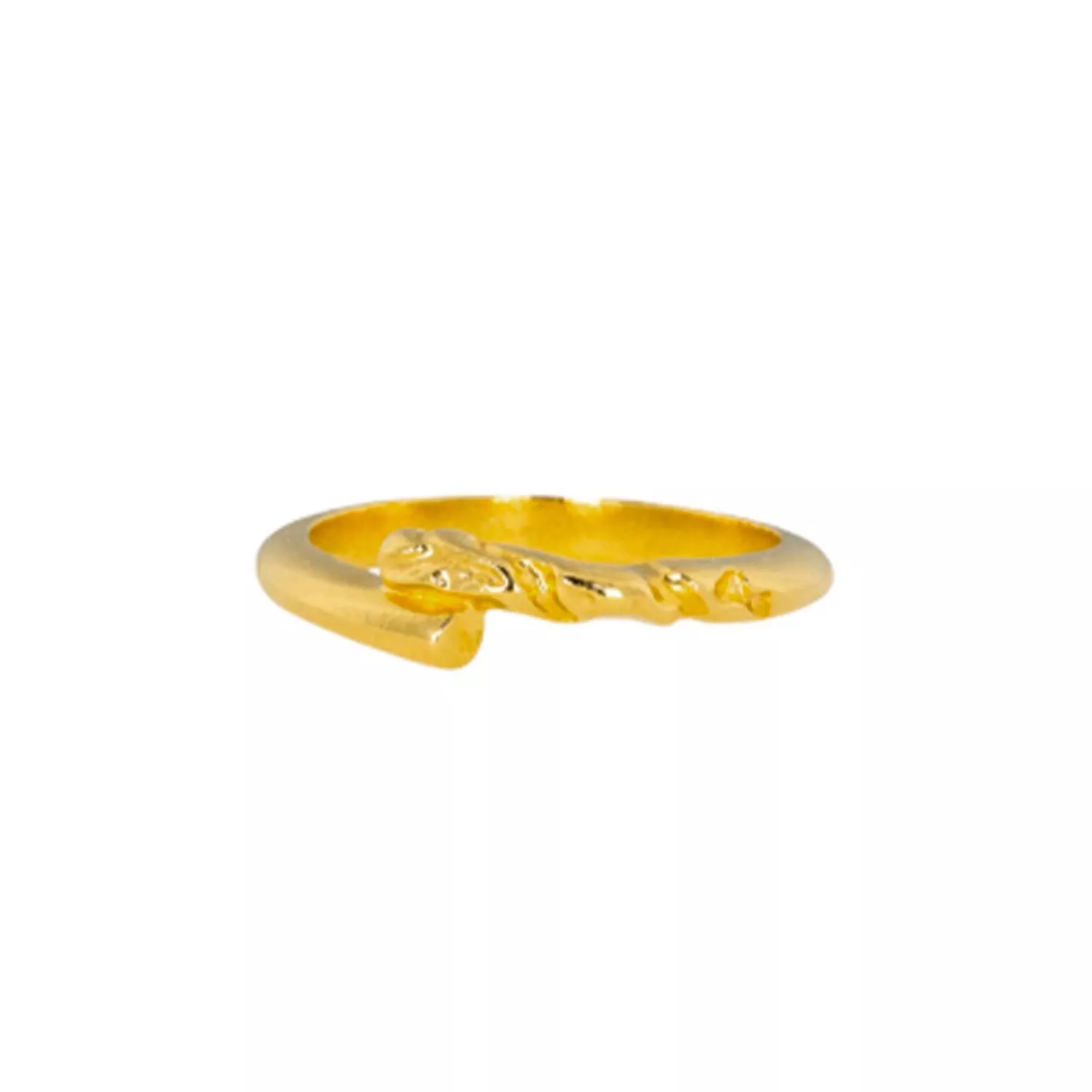 IX Studios Rustic Twist Ring 22 kt. Forgyldt Sølv DMN0324GD