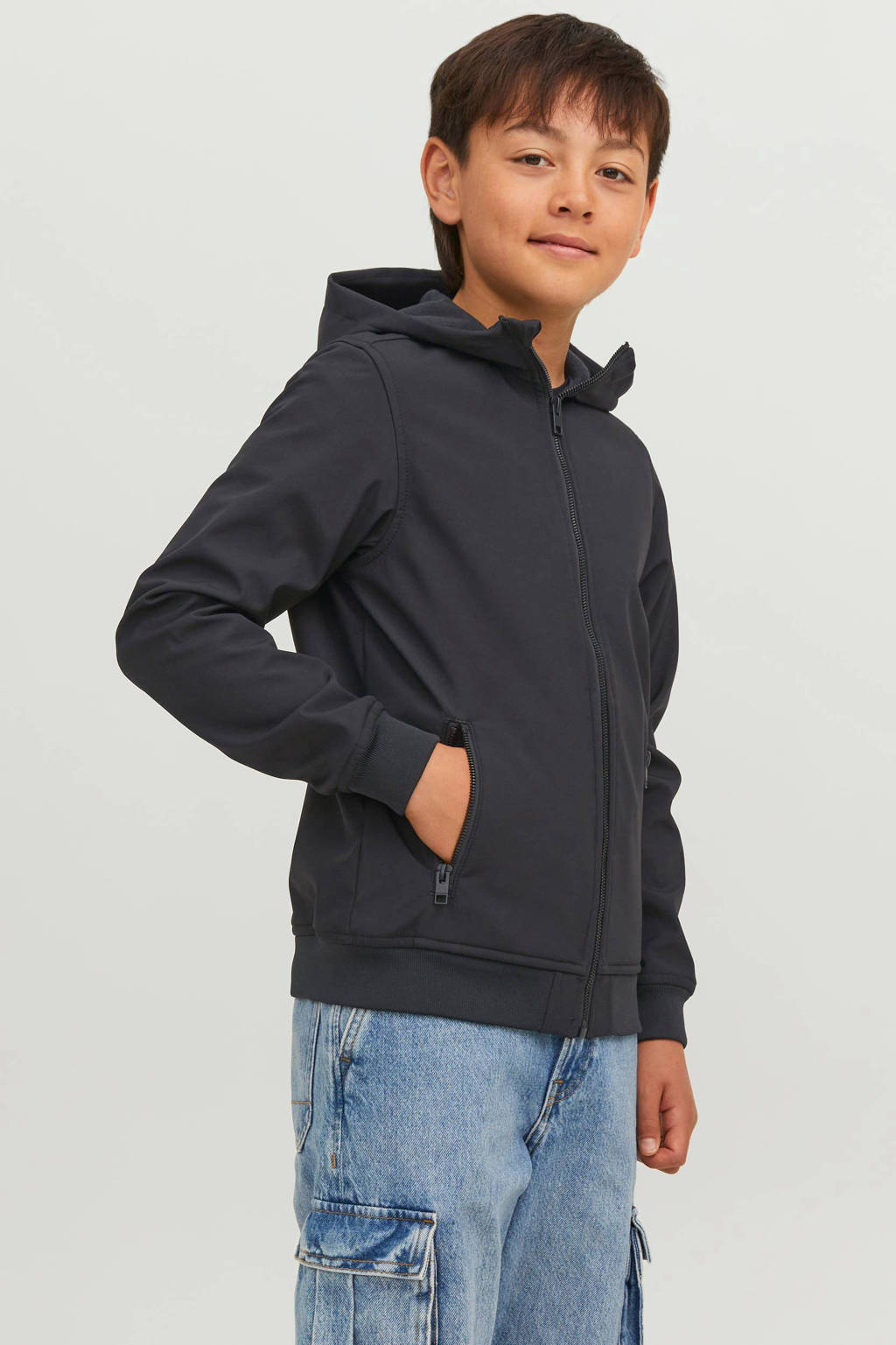 JACK & JONES softshell jas JJEBASIC SOFTSHELL zwart