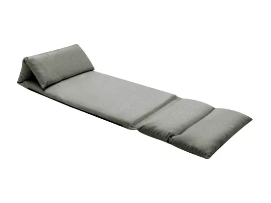 Prolenta Premium - Chaise pliable de sol Gris foncé Microfibre
