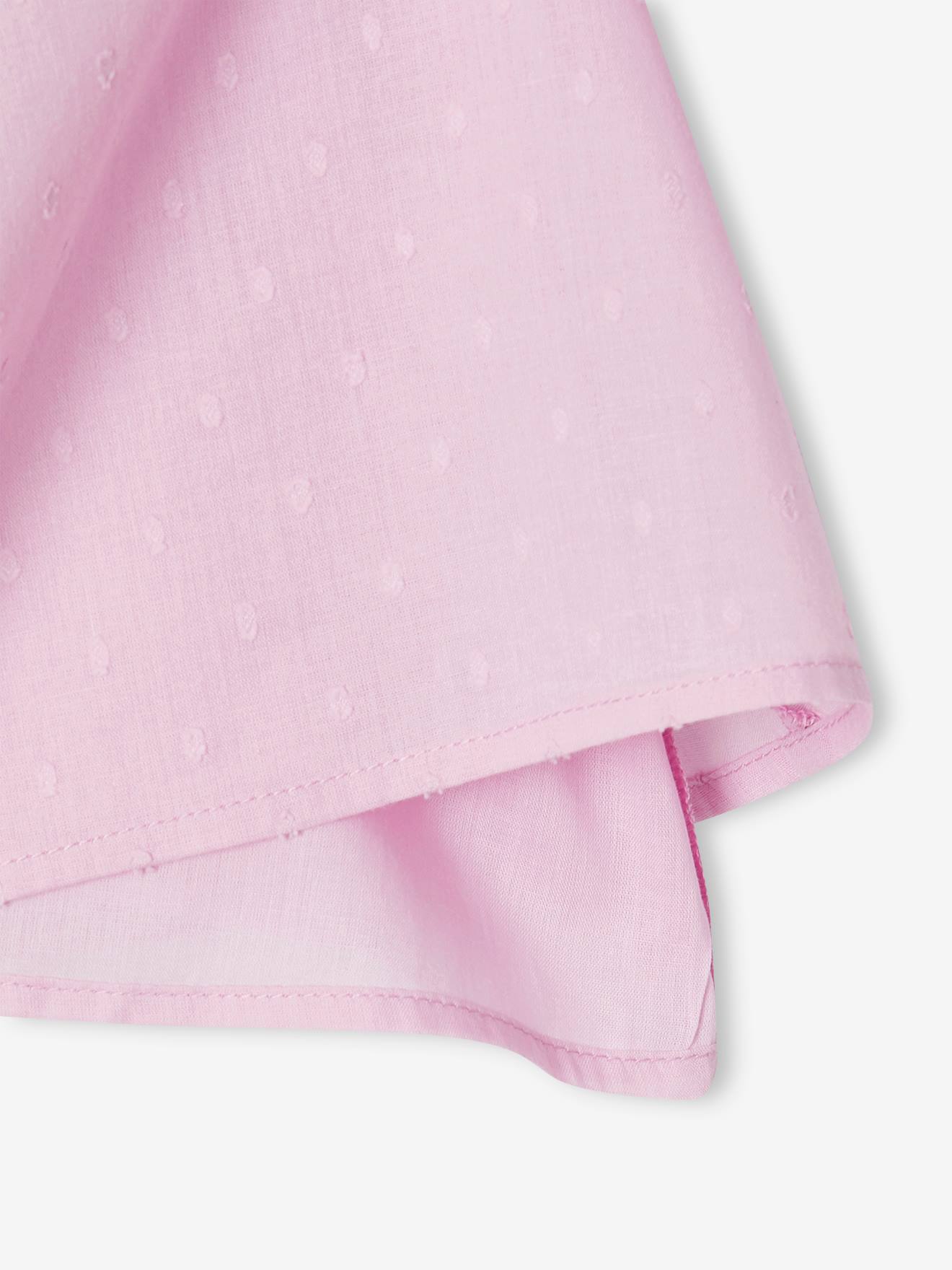 Blusa lilás plumettis com babados maxi bordados para meninas