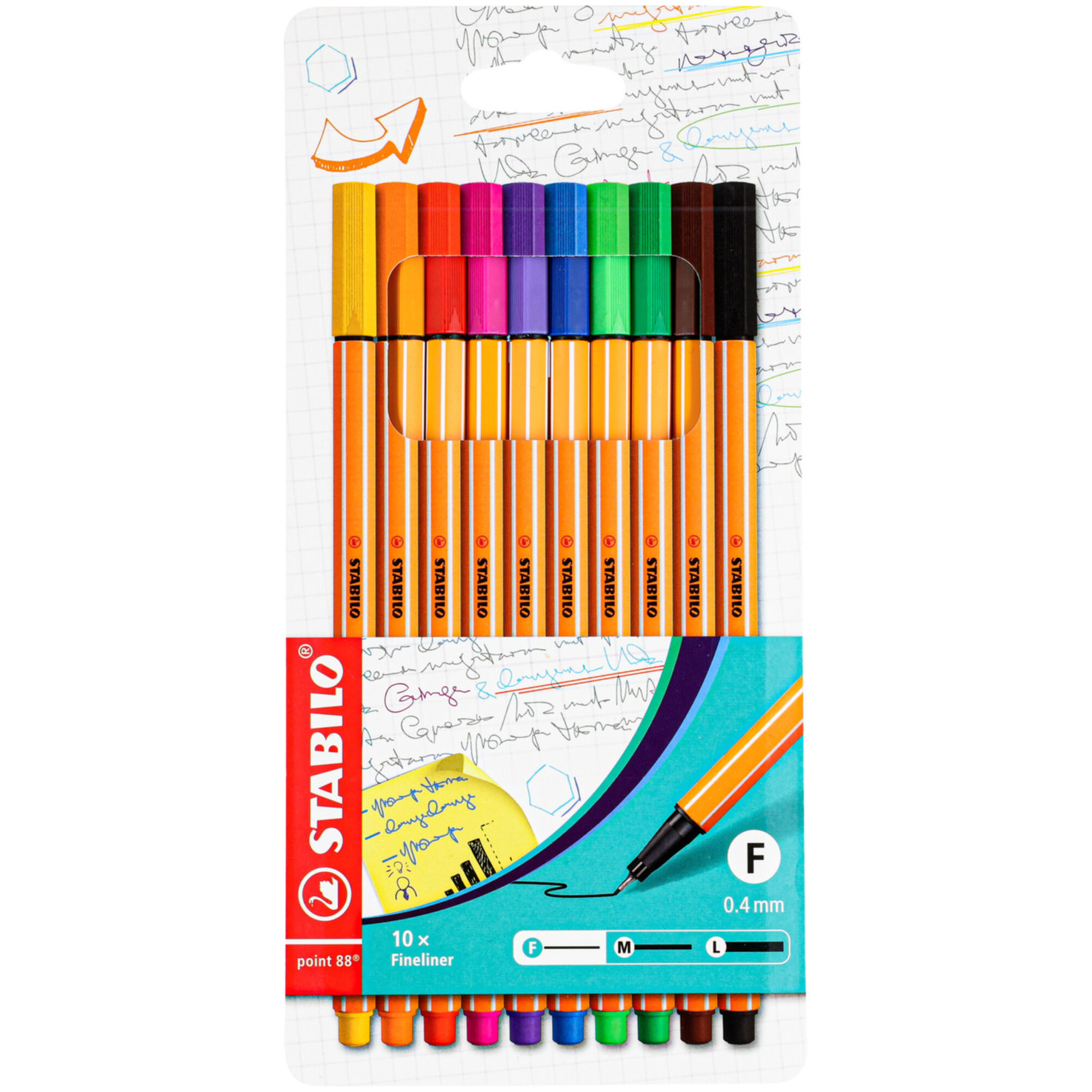 STABILO Feinschreiber point 88 10er Etui Standardfarben