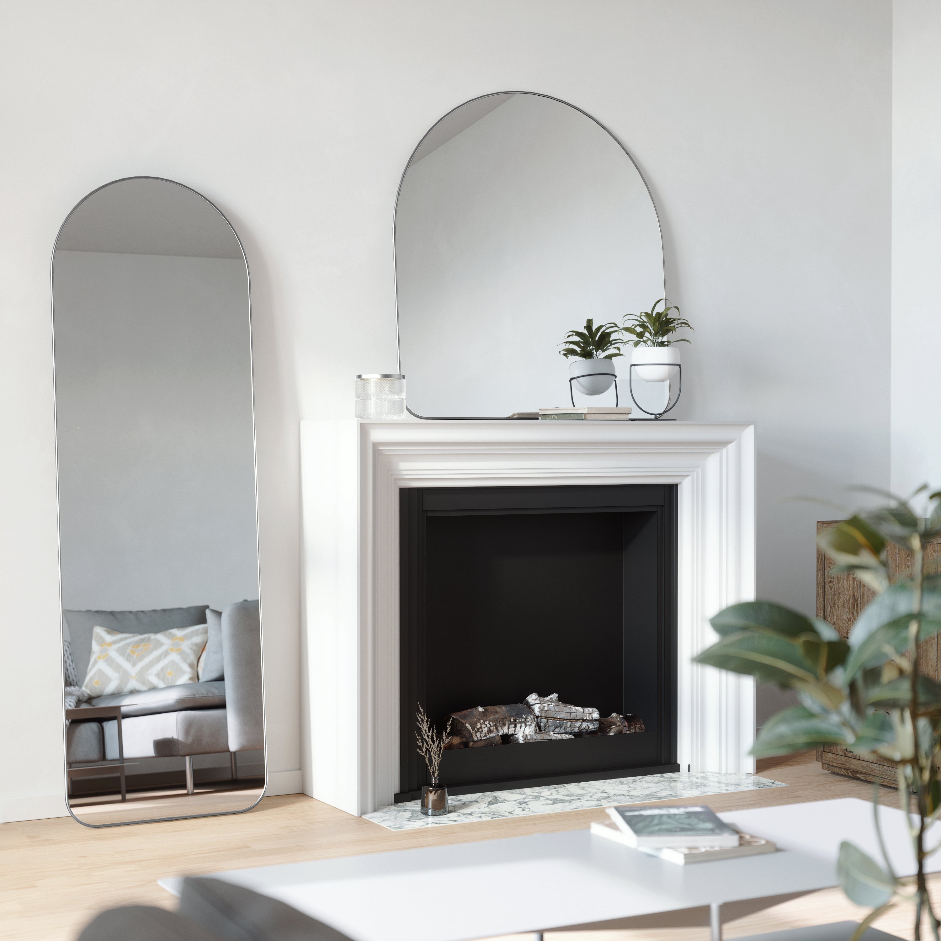 Umbra Hubba Arched Spiegel - Metallic Titanium