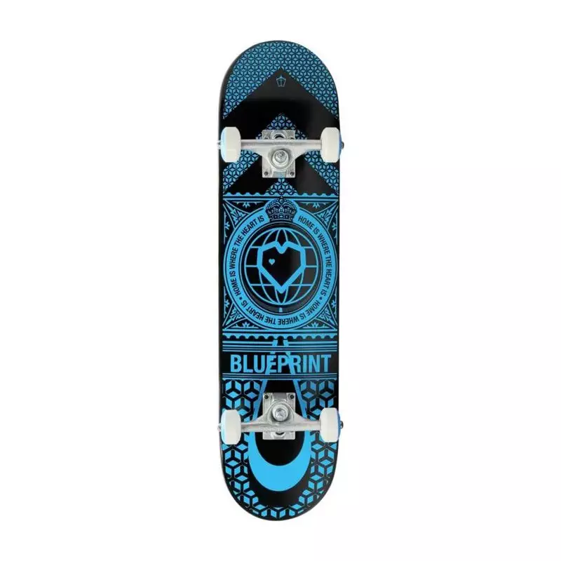 Skate BLUEPRINT Home Heart Noir/Bleu 7.75