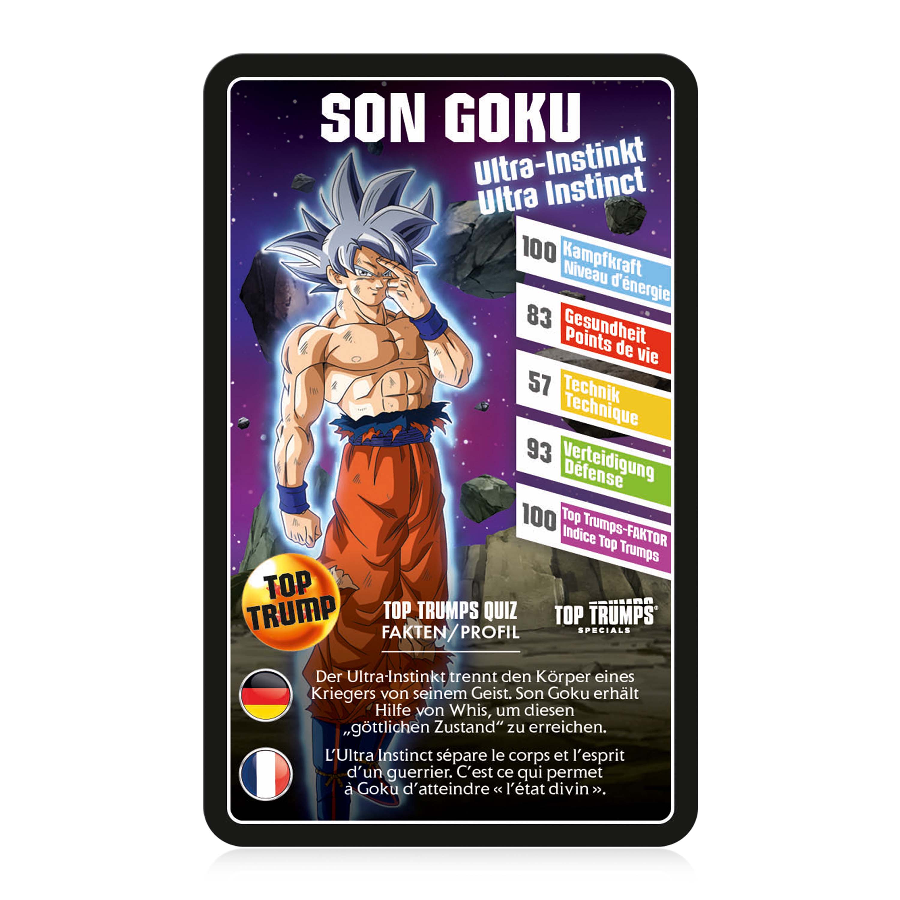 Top Trumps Dragonball Super (deutsch/französisch) Kartenspiel Quartettspiel