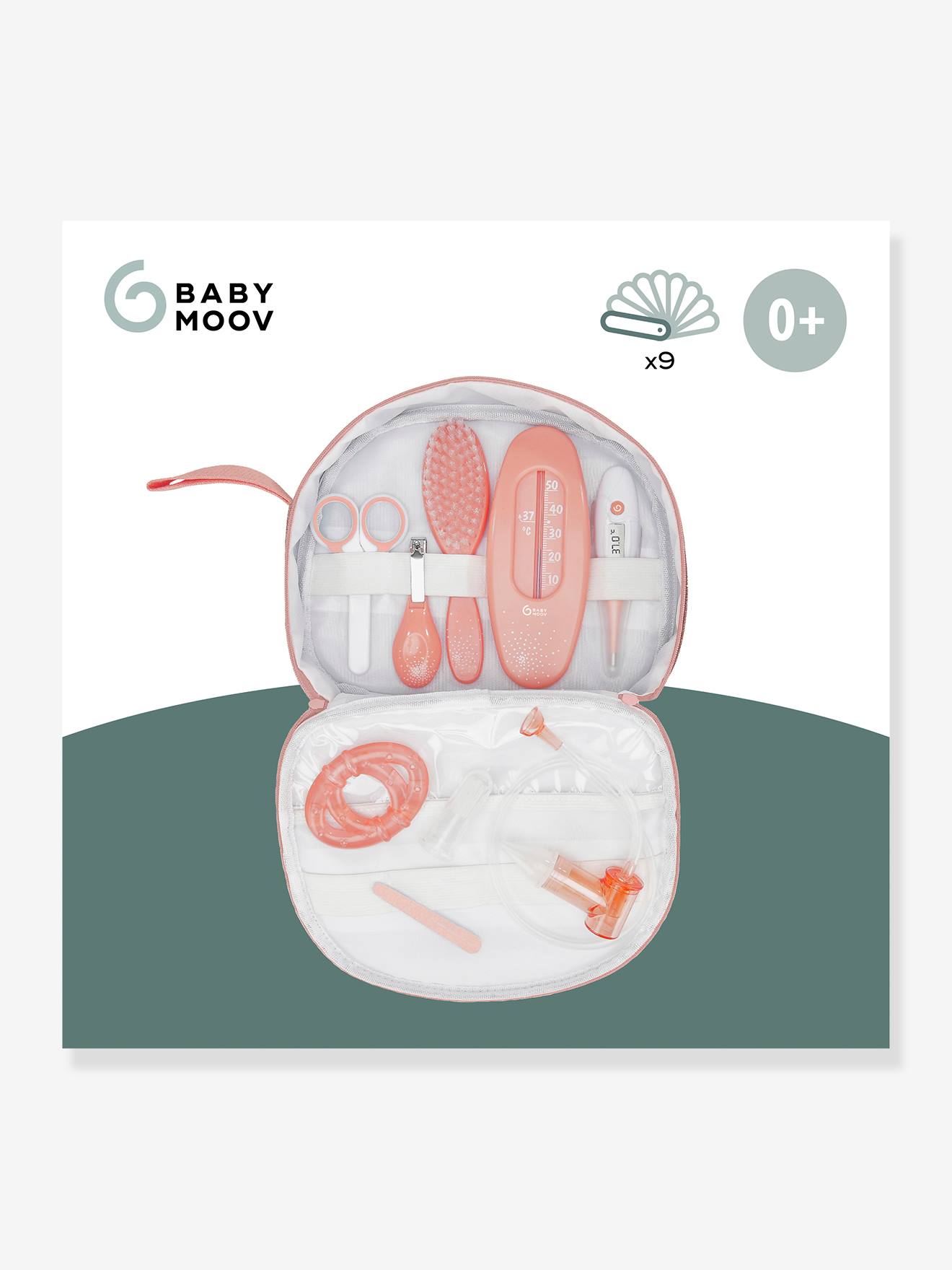 Nécessaire e acessórios de banho para bebês BABYMOOV, laranja claro, lisa