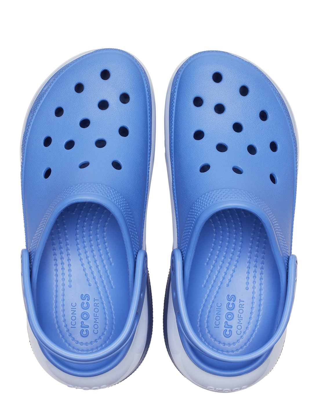 crocs Sabots Compensés Femme Mega Crush Clog emb Bleu
